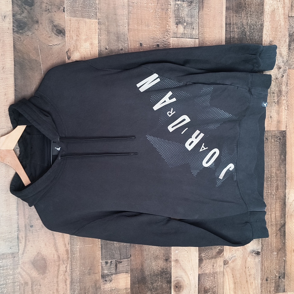 Nike Air Jordan Retro 6 Black Graphic Spell Out Hoodie for Men Sz Large Men